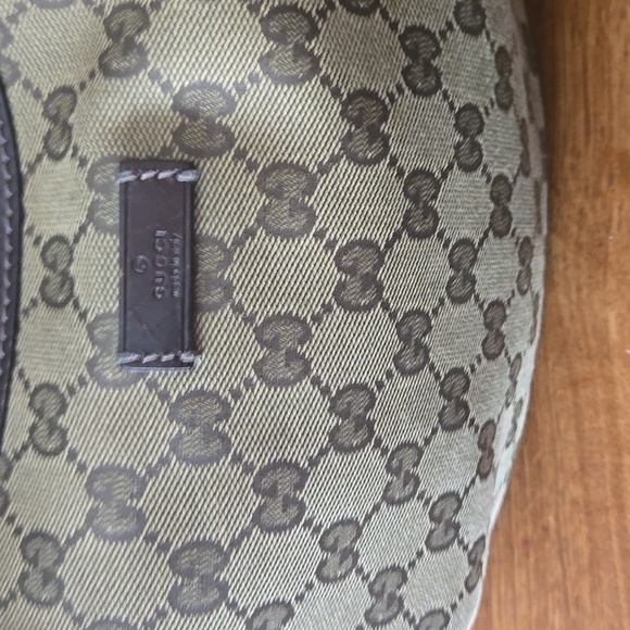 EUC GUCCI GG Logo Canvas Leather Shoulder Saddle Messenger Bag w/ dust bag - Picture 2 of 9